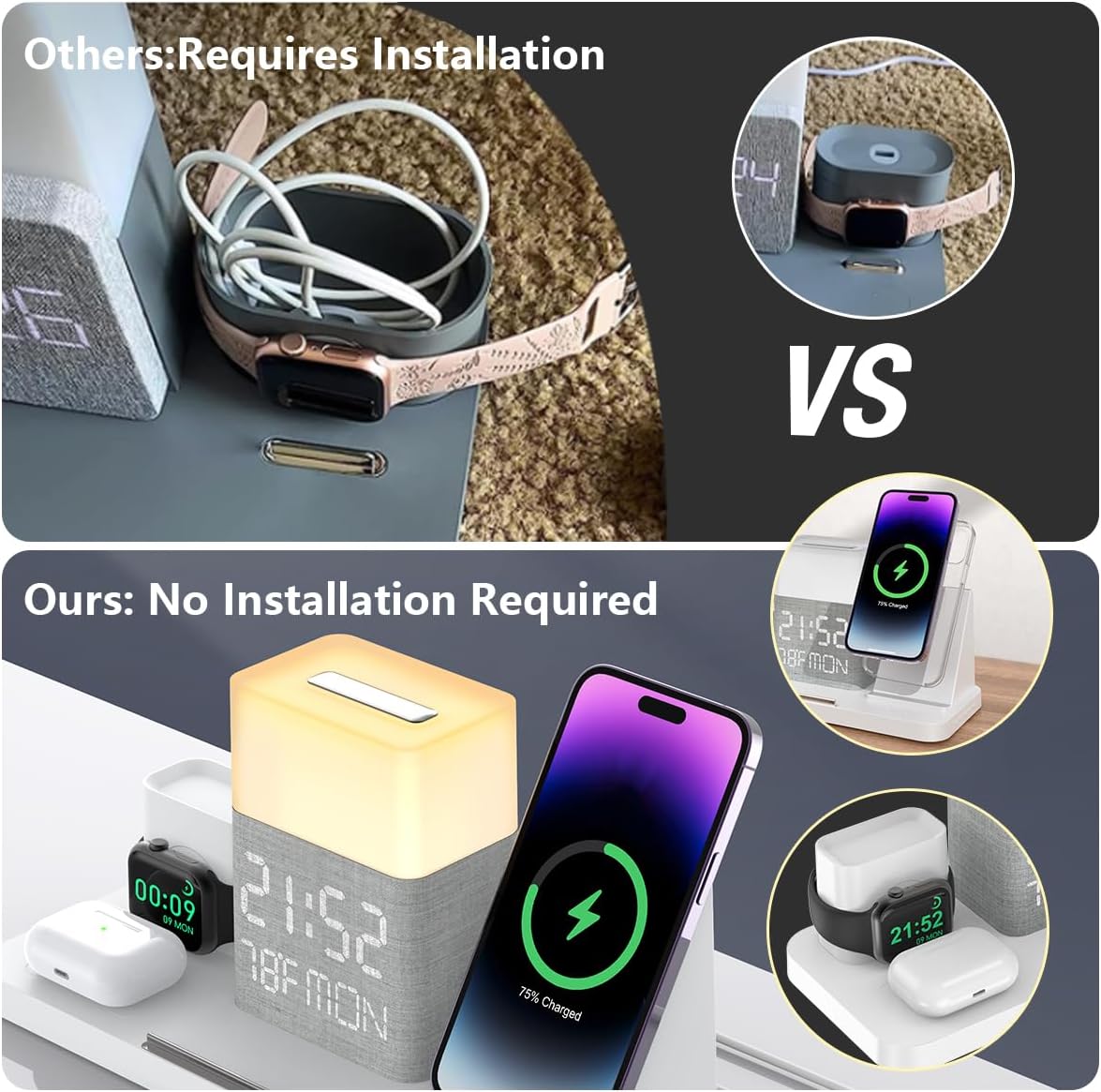 6-in-1 Wireless Charging & Night Light Set