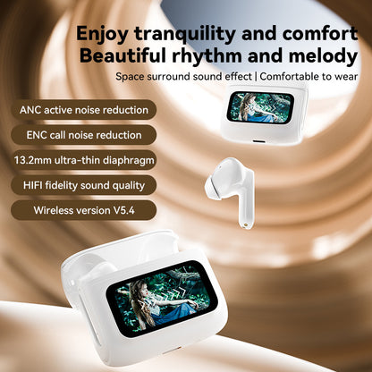 E20PRO Touch Screen In-ear Bluetooth Headset 54 Bluetooth ANC Active Noise Reduction