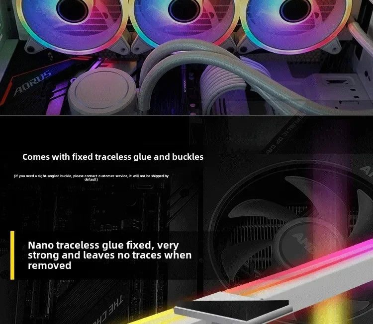 ARGB 5V 3pin MOBO Flexible Light Strip Synchronous for ASUS Chassis Motherboard Decorative LED Lighting Bar AURA SYNC