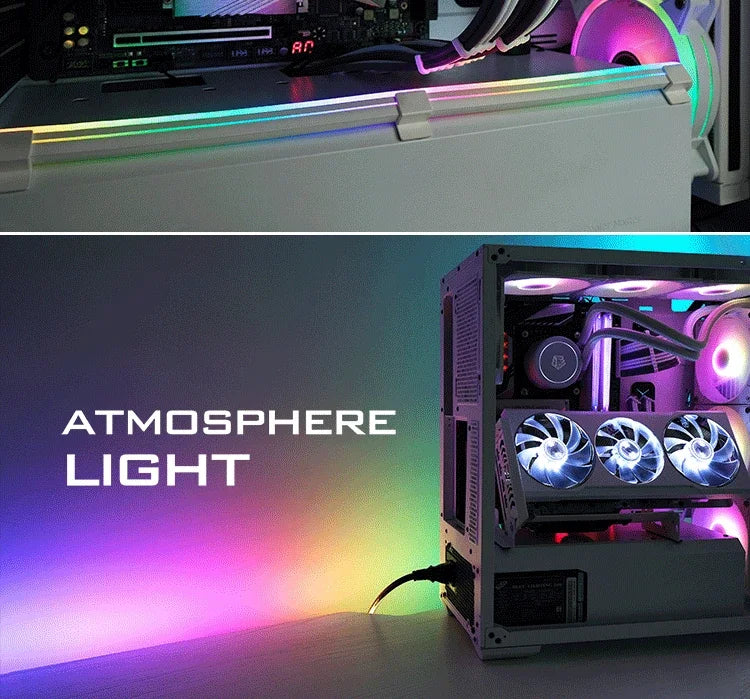 ARGB 5V 3pin MOBO Flexible Light Strip Synchronous for ASUS Chassis Motherboard Decorative LED Lighting Bar AURA SYNC