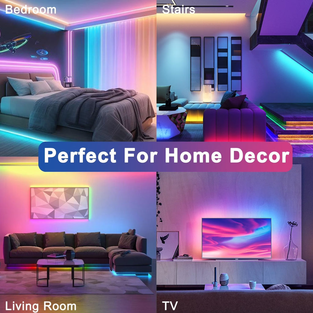 LED Strip Lights, Smart Light with App Remote Control, RGB LED Lights for room