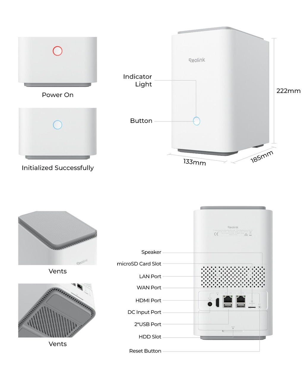 Reolink Home Hub Pro Wi-Fi 6 Wireless Security Camera Center Built-in 2TB HDD