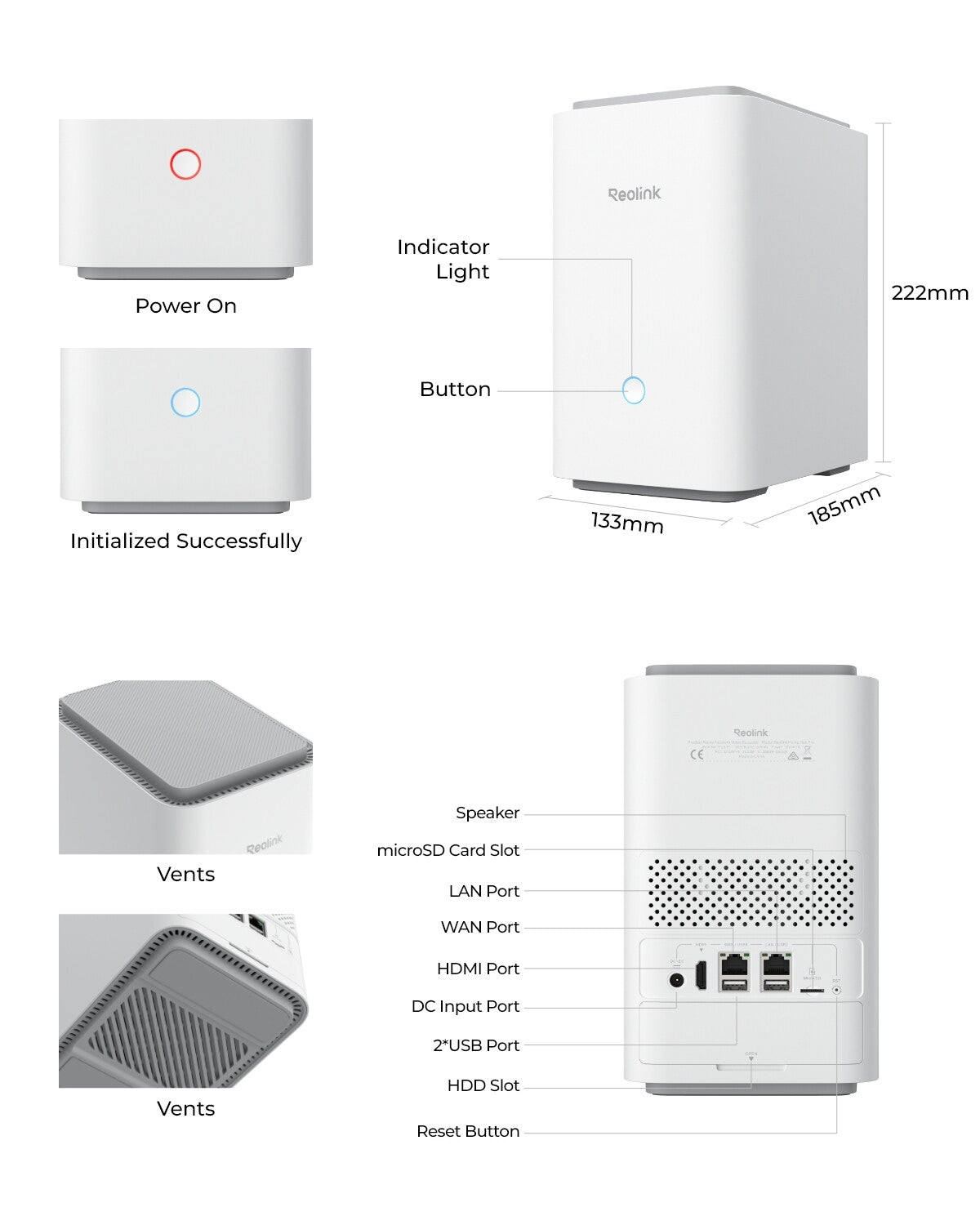 Reolink Home Hub Pro Wi-Fi 6 Wireless Security Camera Center Built-in 2TB HDD