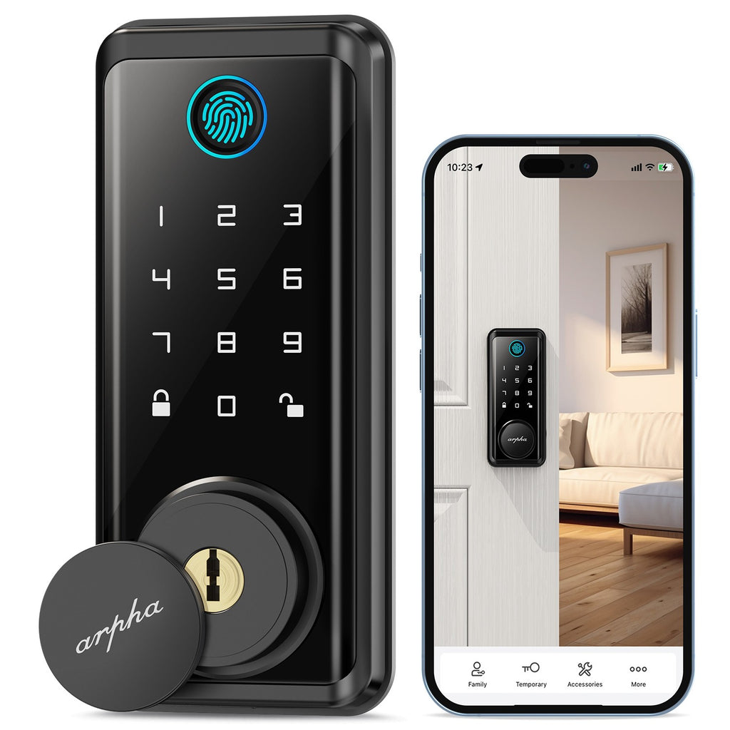 ARPHA Smart Door Lock Fingerprint Electronic Keypad Deadbolt App Keyless Entry