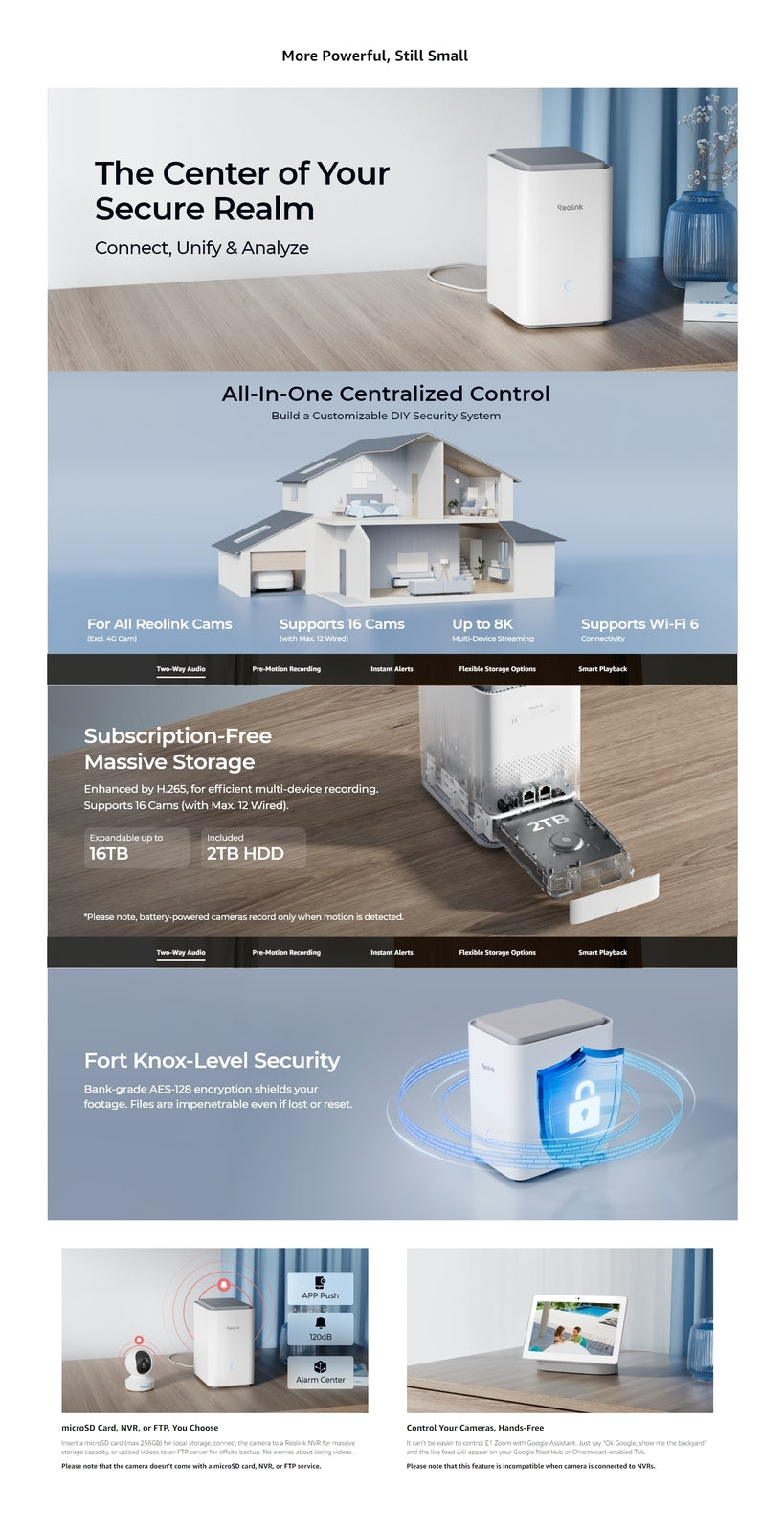 Reolink Home Hub Pro Wi-Fi 6 Wireless Security Camera Center Built-in 2TB HDD