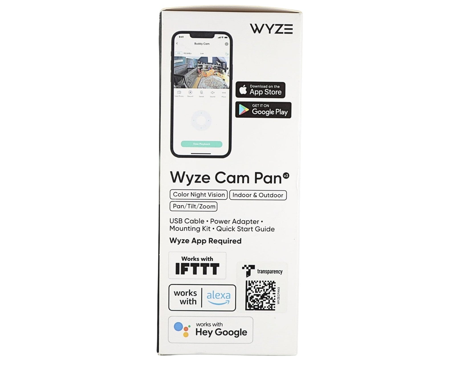 (2 Pack)  Wyze Cam Pan v3 Indoor/Outdoor Wifi Pan/Tilt/Zoom Home Security Camera