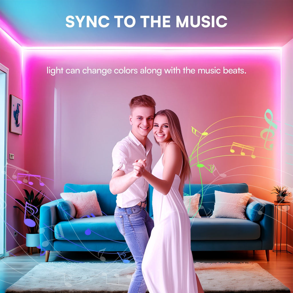 LED Strip Lights, Smart Light with App Remote Control, RGB LED Lights for room